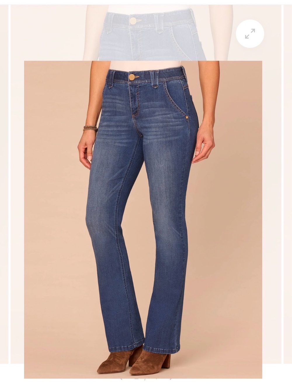 Democracy “Ab”-solution Women's Mid-Blue Bootcut Jeans